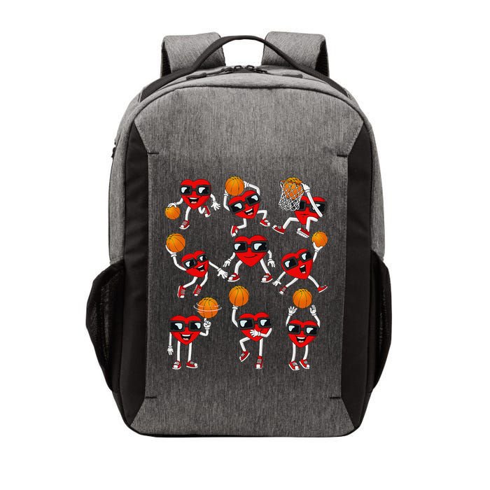 Valentines Day funny Basketball Heart Dunking Vector Backpack