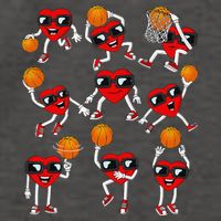 Valentines Day funny Basketball Heart Dunking Vector Backpack