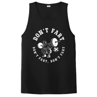 Vintage DonT Fart Weightlifting Powerlifting Bodybuilding Funny Gift PosiCharge Competitor Tank