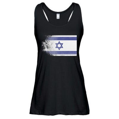 Vintage Distressed Flag of Israel Pray for Israel Pro Jewish  Ladies Essential Flowy Tank