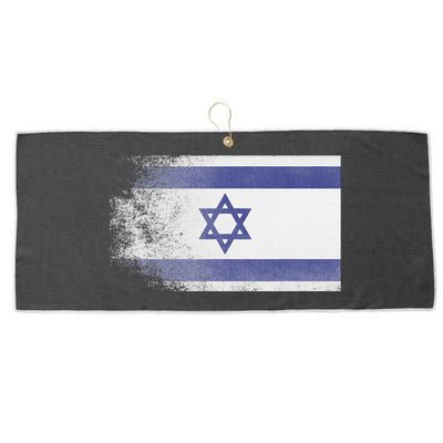 Vintage Distressed Flag of Israel Pray for Israel Pro Jewish  Large Microfiber Waffle Golf Towel