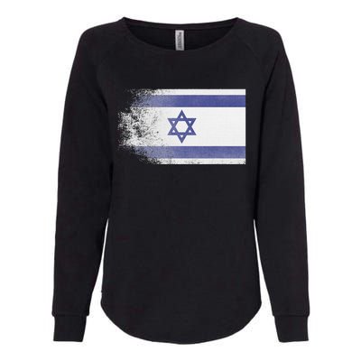 Vintage Distressed Flag of Israel Pray for Israel Pro Jewish  Womens California Wash Sweatshirt