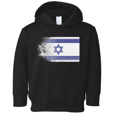 Vintage Distressed Flag of Israel Pray for Israel Pro Jewish  Toddler Hoodie