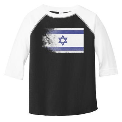 Vintage Distressed Flag of Israel Pray for Israel Pro Jewish  Toddler Fine Jersey T-Shirt