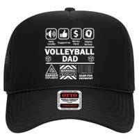 Volleyball Dad Funny Contents Of Sports Father High Crown Mesh Back Trucker Hat