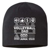 Volleyball Dad Funny Contents Of Sports Father Sustainable Beanie