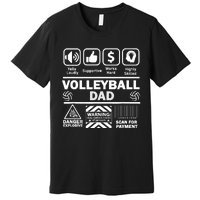 Volleyball Dad Funny Contents Of Sports Father Premium T-Shirt