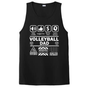 Volleyball Dad Funny Contents Of Sports Father PosiCharge Competitor Tank