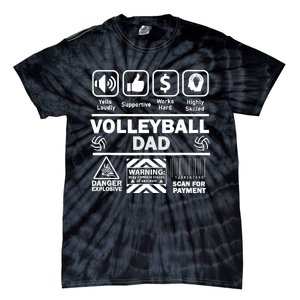 Volleyball Dad Funny Contents Of Sports Father Tie-Dye T-Shirt