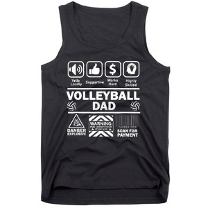 Volleyball Dad Funny Contents Of Sports Father Tank Top