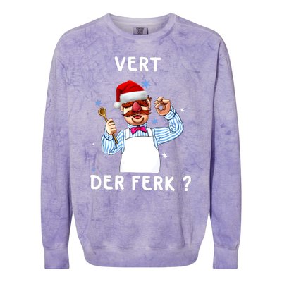 Vert Der Ferk Christmas Funny Chef Colorblast Crewneck Sweatshirt