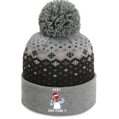 Vert Der Ferk Christmas Funny Chef The Baniff Cuffed Pom Beanie