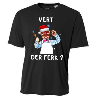 Vert Der Ferk Christmas Funny Chef Cooling Performance Crew T-Shirt