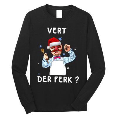 Vert Der Ferk Christmas Funny Chef Long Sleeve Shirt