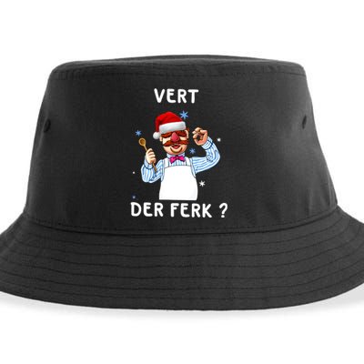 Vert Der Ferk Christmas Funny Chef Sustainable Bucket Hat