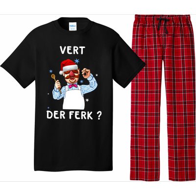 Vert Der Ferk Christmas Funny Chef Pajama Set