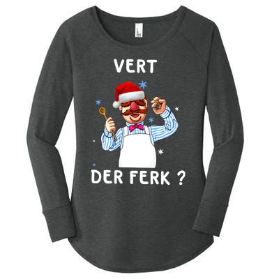 Vert Der Ferk Christmas Funny Chef Women's Perfect Tri Tunic Long Sleeve Shirt