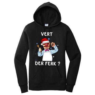 Vert Der Ferk Christmas Funny Chef Women's Pullover Hoodie