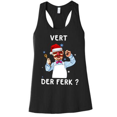 Vert Der Ferk Christmas Funny Chef Women's Racerback Tank