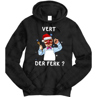 Vert Der Ferk Christmas Funny Chef Tie Dye Hoodie