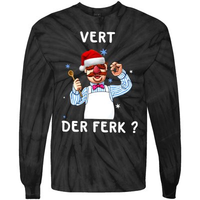 Vert Der Ferk Christmas Funny Chef Tie-Dye Long Sleeve Shirt