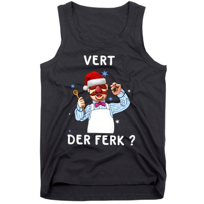 Vert Der Ferk Christmas Funny Chef Tank Top