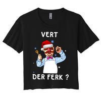 Vert Der Ferk Christmas Funny Chef Women's Crop Top Tee