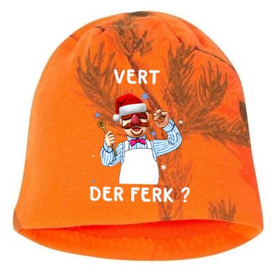 Vert Der Ferk Christmas Funny Chef Kati - Camo Knit Beanie