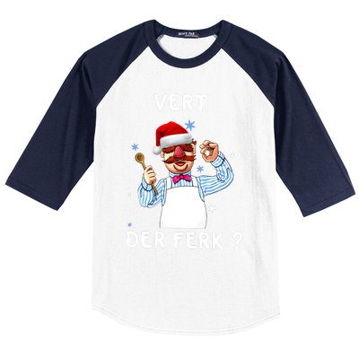 Vert Der Ferk Christmas Funny Chef Baseball Sleeve Shirt