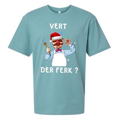 Vert Der Ferk Christmas Funny Chef Sueded Cloud Jersey T-Shirt