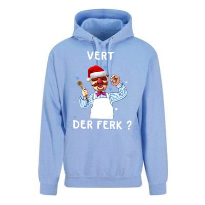 Vert Der Ferk Christmas Funny Chef Unisex Surf Hoodie