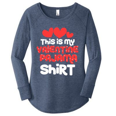 Valentine's Day Funny This Is My Valentine Pajama Cool Gift Women's Perfect Tri Tunic Long Sleeve Shirt