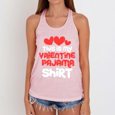 Valentine's Day Funny This Is My Valentine Pajama Cool Gift Women's Knotted Racerback Tank