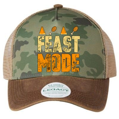 Vintage Distressed Feast Mode! Pumpkin Pie Turkey Legs Gift Great Gift Legacy Tie Dye Trucker Hat