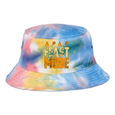 Vintage Distressed Feast Mode! Pumpkin Pie Turkey Legs Gift Great Gift Tie Dye Newport Bucket Hat