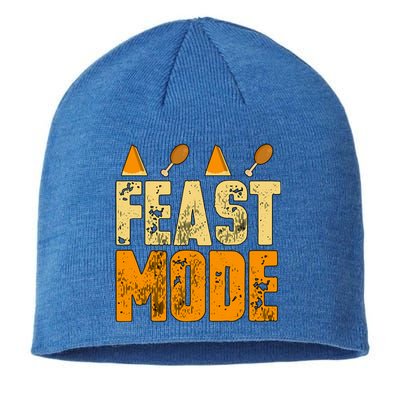 Vintage Distressed Feast Mode! Pumpkin Pie Turkey Legs Gift Great Gift Sustainable Beanie