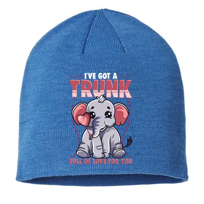 Valentine's Day Full Of Love For You Cute Elephant Gift Funny Gift Sustainable Beanie