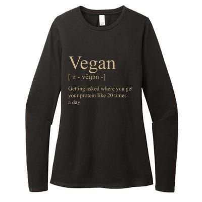 Vegan Definition Funny For Women Men Kids Gift Womens CVC Long Sleeve Shirt