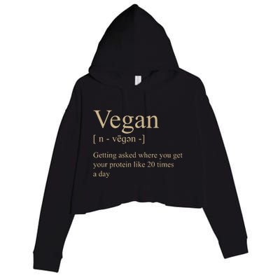 Vegan Definition Funny For Women Men Kids Gift Crop Fleece Hoodie