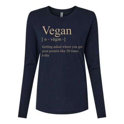 Vegan Definition Funny For Women Men Kids Gift Womens Cotton Relaxed Long Sleeve T-Shirt