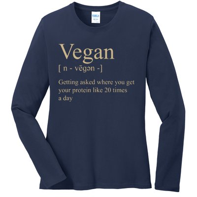 Vegan Definition Funny For Women Men Kids Gift Ladies Long Sleeve Shirt