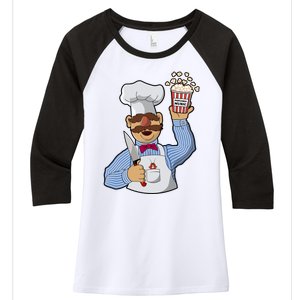 Vert Der Ferk Swedish Chef Women's Tri-Blend 3/4-Sleeve Raglan Shirt