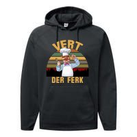 Vert Der Ferk Swedish Chef Vintage Funny Performance Fleece Hoodie