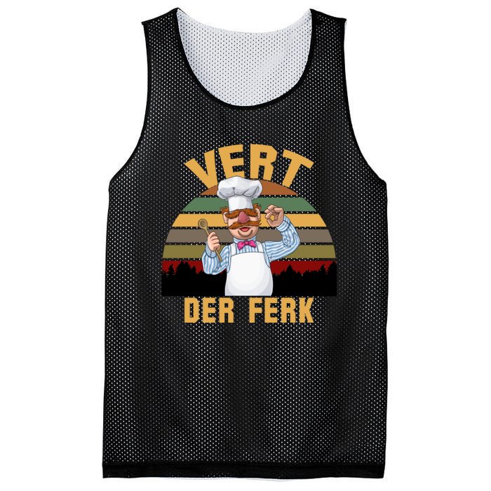 Vert Der Ferk Swedish Chef Vintage Funny Mesh Reversible Basketball Jersey Tank