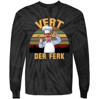 Vert Der Ferk Swedish Chef Vintage Funny Tie-Dye Long Sleeve Shirt