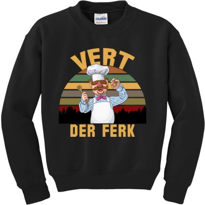 Vert Der Ferk Swedish Chef Vintage Funny Kids Sweatshirt