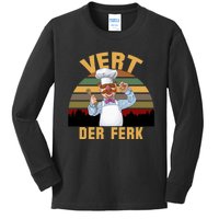 Vert Der Ferk Swedish Chef Vintage Funny Kids Long Sleeve Shirt