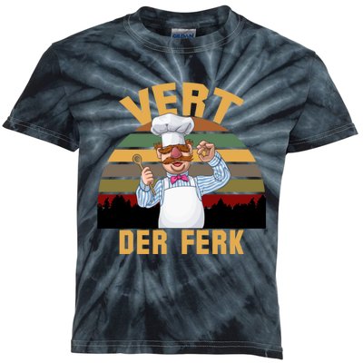 Vert Der Ferk Swedish Chef Vintage Funny Kids Tie-Dye T-Shirt