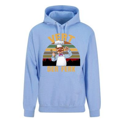 Vert Der Ferk Swedish Chef Vintage Funny Unisex Surf Hoodie