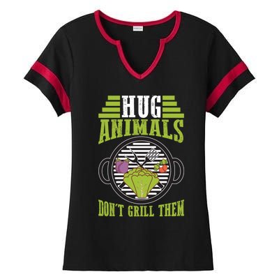 Veganism Design For Vegan Gift Ladies Halftime Notch Neck Tee